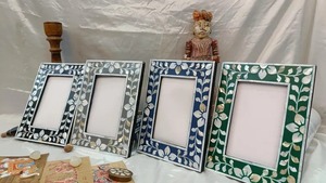 Photo <b>Frame</b> Floral Handmade MDF Resin <b>Frame</b> Mother Of Pearl <b>Picture</b> <b>Frame</b> at factory wholesale Price - Product Image 4