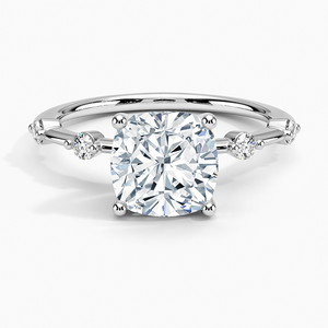 Anillo de compromiso de lujo para mujer con diamante moissanita de cuatro puntas y engaste múltiple redondo de plata 925, regalo de moda para eventos nupciales - Product Image 3
