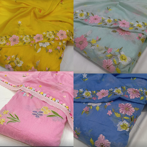Tela Ligera de Algodón Bordado para Salwar Kameez con Dupatta, Material de Traje Indio sin Coser para Mujer, Ropa de Fiesta - Product Image 1