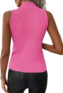 Top Moldeador Sin Costuras para Mujer, Cuello Alto, Color Rosa, Tejido de Spandex y Nailon, Control Medio, Uso Diario - Product Image 3