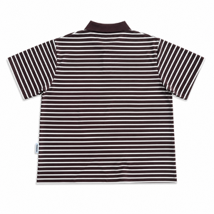Camisa de Hombre de Manga Corta con Rayas de Felpa, Estilo Casual, Algodón Ecológico, Cuello Blanco, Estilo Preppy Vintage, Logotipo Personalizado, Venta al Por Mayor - Product Image 2