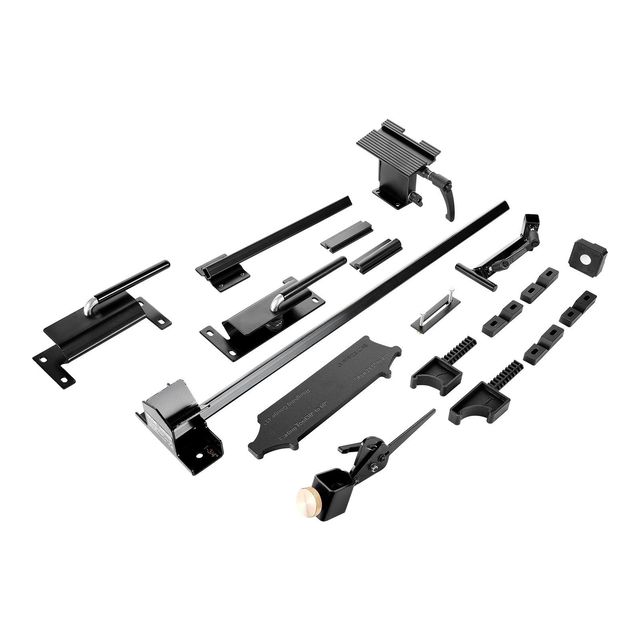Pro Grind Power Sharpening System Multi-Grind Jig for 6\" 8\" Bench Grinder with Platform Jig and Tool Rest Bar Setup B