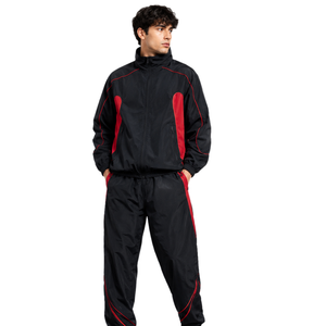 <b>Men</b> Nylon Tracksuit Full Zip <b>Jacket</b> with Matching Pants Lightweight Athletic Sportswear OEM ODM Factory Wholesale Tracksuit - Product Image 1