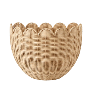 Étagère murale en rotin festonné, tressée à la main, pièce unique, forme ovale, pour chambre d'enfant, rangement et décoration de salle de bain, vente en gros - Product Image 2