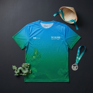 เสื้อวิ่งแบบกำหนดเอง เสื้อยืดวิ่งพรีเมียมแบบกำหนดเอง แห้งเร็ว ระบายอากาศได้ดี ชุดกีฬามาราธอน - Product Image 2