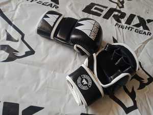 OEM MMA Sparring Gloves Leather Training Grappling Fight Gloves Moisture Wicking Hook Loop Closure for UFC Kickboxing Cage - Product Image 1