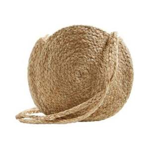 Sustainable Round Jute Handbag Eco Friendly Fashion Shoulder <b>Bag</b> for Daily Use - Product Image 1
