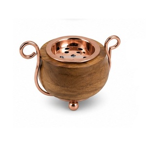 Copper Incense <b>Burner</b> with Dual Handles Aromatherapy Diffuser <b>for</b> Home Decor - Product Image 4