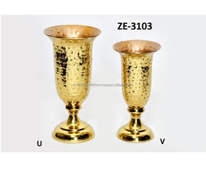 Urna plateada de estilo Vintage, jarrón de capullo de flores de Metal para ceremonias de compromiso y bodas, decoración del hogar para lugar de mesa - Product Image 1