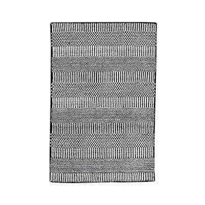Modern Minimalist Hand-Loomed Wool Area <b>Rug</b> 2x3-Blue & <b>Grey</b> Stripe Accent Carpet for <b>Living</b> <b>Room</b> - Product Image 6
