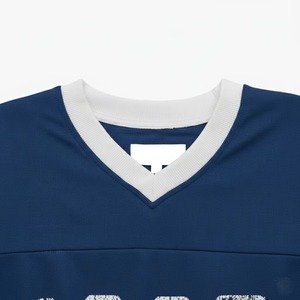Camiseta de Fútbol INDEX APPAREL 1925 con Cuello en V, Manga Tres Cuartos, Unisex, Azul, Poliéster Transpirable, para Todas las Temporadas, Corte Holgado - Product Image 6