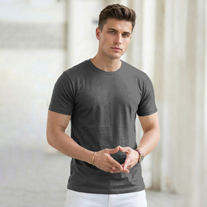 เสื้อยืดคอตตอนสตรีทแวร์เปล่าสำหรับพิมพ์ลาย เสื้อยืดพิมพ์ลายตามสั่ง ขายส่งจำนวนมาก คอกลม ผ้าฝ้าย เสื้อผ้าลำลอง - Product Image 4