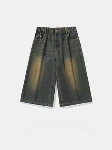 Shorts en jean délavé pour homme, taille haute, style décontracté, couleur unie, avec braguette boutonnée, en coton, dernière collection - Product Image 6