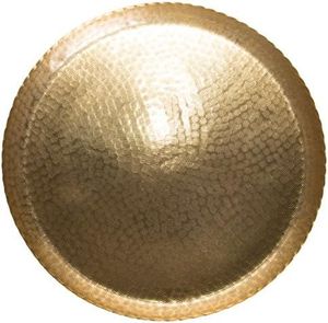 Plateau de service festif en laiton, plat décoratif en métal pour mariage, célébration, restaurant, hôtel, banquet, fête, traiteur, vaisselle - Product Image 3