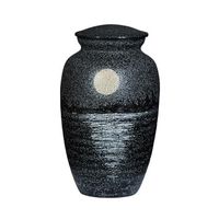 Urne funéraire légère en métal pour cendres humaines - Urne de crémation en aluminium avec couvercle - Souvenir commémoratif poli pour la maison