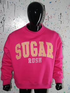 เสื้อสเวตเชิ้ตทรงโอเวอร์ไซส์ คอเต่า รุ่น SUGAR RUSH 450 GSM ปักชื่อแบบแอพพลิเคชั่น ผ้าฝ้ายฟลีซเฟรนช์เทอร์รี่ 100% - Product Image 4