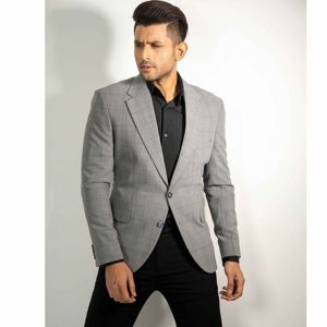 เสื้อเบลเซอร์ทรงคลาสสิกสำหรับผู้ชาย - สีพื้น ปกแบบ Notch Lapel ทรงเข้ารูป เหมาะสำหรับใส่ทำงานและธุรกิจลำลอง ชุดสูทสั่งตัดได้ รุ่น 2026 - Product Image 5