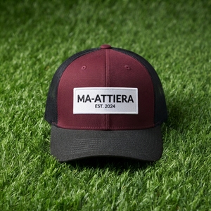 Casquette de baseball pour homme, bordeaux et noir, style trucker, dos en maille, fermeture snapback, patch personnalisé, streetwear décontracté - Product Image 6