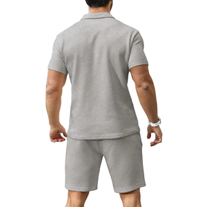Ensemble de sport d'été pour homme : T-shirt à manches courtes et short imprimé, col rond, 2 pièces, pour entraînement, gym et course à pied - Product Image 3