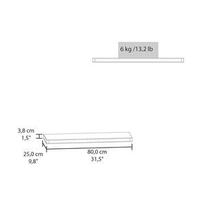 Matt Grey <b>Floating</b> <b>Wall</b> & Display Shelf - Product Image 5