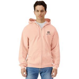 Midweight Fleece Adult Full <b>Zip</b> <b>Hooded</b> Sweatshirt Dusty Rose Soft Warm Casual Hoodie Jacket Comfortable Custom Wholesale - Product Image 2