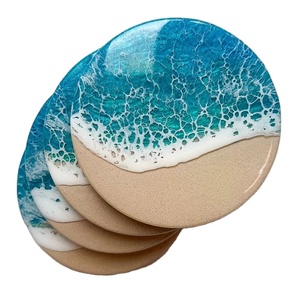 Posavasos de resina de diseño personalizado, decoración de Mesa para el hogar, Decoración de mesa elegante con acento, posavasos de resina redondos de diseño clásico - Product Image 2