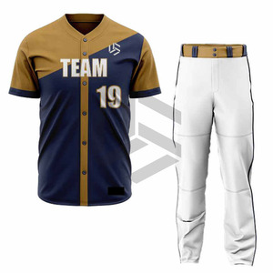 100% Polyester Custom Designed Baseball Uniform Set Breathable Sports Apparel in Printed Style Plus Size Feature - Product Image 1