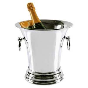 Cubo de hielo metálico de doble pared de lujo con asa resistente para vino, champán, cerveza, almacenamiento de hielo, ideal para el hogar, bar o fiestas. - Product Image 1