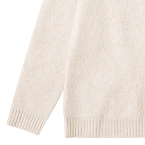 Pull en laine et acrylique tricoté respirant, doux et neutre, à manches longues, col boutonné, chaud, décontracté, classique, avec logo frontal - Product Image 3