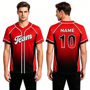 Camiseta de Béisbol Sublimada Personalizada, Uniforme de Equipo, Camiseta de Béisbol de Manga Corta de Poliéster con Logotipo OEM - Product Image 4