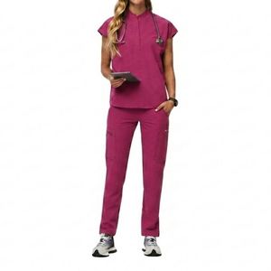 Custom Nurse <b>Scrubs</b> <b>Set</b> Breathable Medical Uniform Comfortable Hospital Workwear OEM Apparel Manufacturer Nurse <b>Scrubs</b> <b>Set</b> - Product Image 6