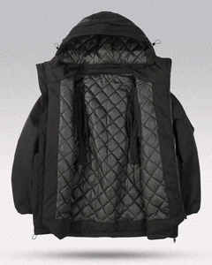 Men's Techwear Tactical <b>Jacket</b> <b>Waterproof</b> Windbreaker Outdoor Streetwear Cyberpunk Hooded Functional Cargo <b>Parka</b> Windproof Coat - Product Image 3