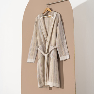 Waffle Unisex 100% Bông Áo Choàng Tắm Made Trong Thổ Nhĩ Kỳ Vải Thoáng Khí Ánh Sáng Trọng Lượng Nhanh Chóng Khô Mùa Hè Tất Cả Các Năm Quần Áo Ngủ Phòng Chờ Mặc - Product Image 1