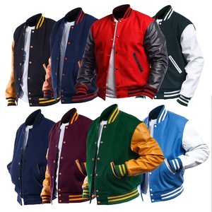 Oem Custom Colorful Winter Stand Collar <b>Long</b> Sleeve Patch Chenille Embroidery Streetwear Letterman Varsity <b>Jacket</b> for <b>Men</b> - Product Image 2