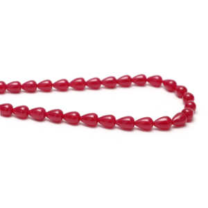 Cadena de Cuentas de Rubí en Forma de Gota, Certificadas por Terceros, Piedras Rojas Creadas en Laboratorio de 3x5 a 10x14 mm para Joyería Personalizada - Product Image 2