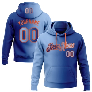 Sweat-shirt à capuche de sport tendance, nouveau design, sur mesure, dégradé bleu clair-orange, vente en gros directe pour l'industrie - Product Image 1