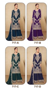 Traje Sharara con dupatta y bordado pesado con lentejuelas para mujer, ideal para cualquier ocasión como bodas. - Product Image 6