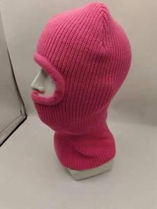 Cagoule tricotée rose unisexe, chapeau d'hiver de couleur unie, fait main en acrylique, pour l'extérieur, décontracté, taille adulte 56-58CM - Product Image 4