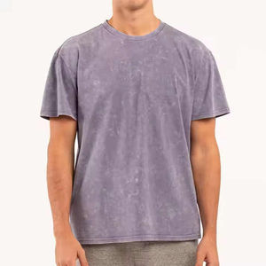 T-shirt en coton uni grande taille vintage surdimensionné personnalisé pour hommes, épais 220 g/m², coupe oversize à épaules tombantes - Product Image 1