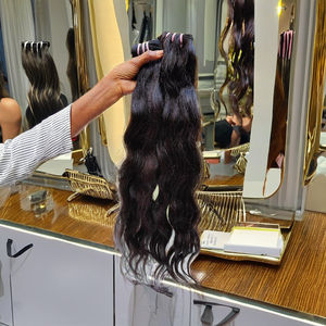 12a Raw Indian Temple Extensiones de cabello alineado con cutícula Cabello humano virgen sin procesar - Product Image 1