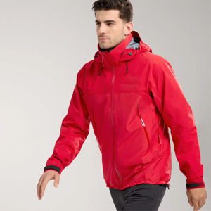 Chaqueta Cortavientos de Invierno para Hombre de Alta Calidad con Capucha, Logotipo Personalizado, Impermeable, Ecológica y Transpirable, Color Rojo - Product Image 3