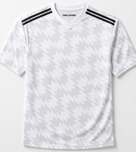 Camiseta de Fútbol de Poliéster con Estampado Geométrico Sublimado y Cuello Redondo para Hombre, Marca FURAT LEATHERS, Manga Corta, Transpirable y que Absorbe la Humedad - Product Image 1
