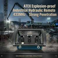 Télécommande hydraulique industrielle antidéflagrante ATEX 12-460V à large plage de tension 433MHz à forte pénétration pour pompe et treuil de camion