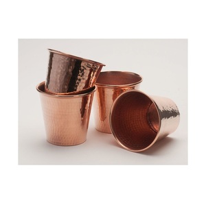 Classic Copper Drinkware Glass Handmade Tumbler Traditional Wellness Vessel Elegant Dining Kitchen Premium Metal - Product Image 1