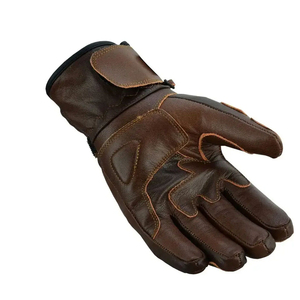 Full Finger Cowhide Racing Gloves With Palm Guard Adjustable Wrist Strap For Riding Outdoor Use - Product Image 4