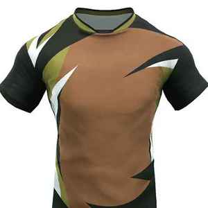 Camiseta de Rugby para Hombre, Manga Corta, Cuello Redondo, Impresión por Transferencia de Calor, Absorbe la Humedad, Tallas Regulares y Grandes, 100% Poliéster, Adulto - Product Image 2