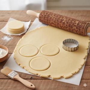 Rouleau à pâtisserie en bois floral, parfait pour les cuisines domestiques, les restaurants, les hôtels, les événements, la pâtisserie et comme outil de cuisine polyvalent, en provenance d'Inde. - Product Image 6