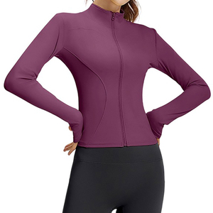 Haut de yoga personnalisé respirant en Spandex/Nylon pour femmes grandes tailles, vestes de fitness durables et légères pour les séances de yoga - Product Image 6