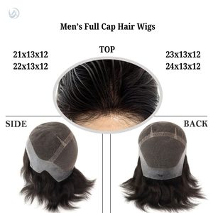 Peluca Completa para Hombre Golden Hair GH-M9, Cabello Humano Indio 100% Remy, Base de Seda con Monofilamento, Color Natural - Product Image 2