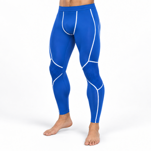 Les leggings de compression pour hommes offrent un ajustement de soutien, un confort extensible et une mobilité flexible pour l'entraînement physique et les activités sportives. - Product Image 3